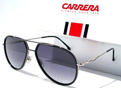 NEW CARRERA Polished Gunmetal Black Frame Gradient Black Sunglass 295/S 8079O