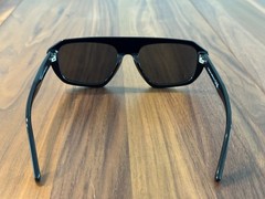 Bally BY0026 01A Shiny Black and Smoke Gray 58-18 145 Sunglasses, Made in Italy