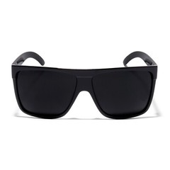 Oversized Basic Flat Top Super Dark Privacy Headache Migraine Black Sunglasses