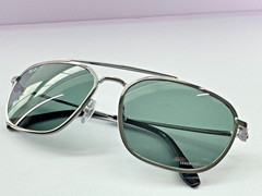 Ray-Ban Sunglasses Chromance Polarised Gunmetal Grey Green RB 3708 004/O9