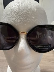 New Harper•Roe Cateye Black Sunglasses 55-20-145
