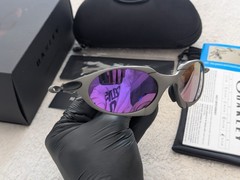 Oakley X-Metal Vintage Romeo Gray Frame Purple Iridium Lenses Polarize