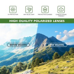 Square Polarized Sunglasses for Men, 3 Pack Lightweight UV Protection Sun Gla…