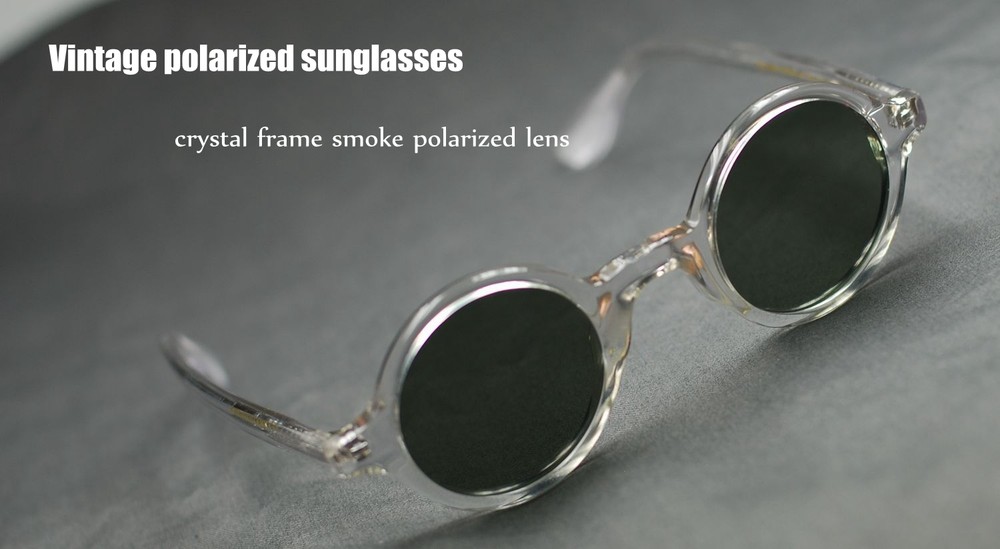 Round lens sunglasses black polarized sunglass johnny depp crystal round glasses