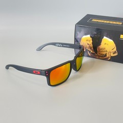 Oakley Holbrook OO9102 signature edition sunglasses frosted black frame red lens