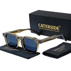 CATERSIDE Fashion Men Sunglasses Small Frame Square Personalized Design Sun