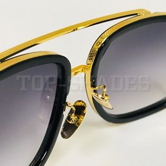Mens Metal Sunglasses Shades Gold Frame/Bar Oversize Square Designer Quality