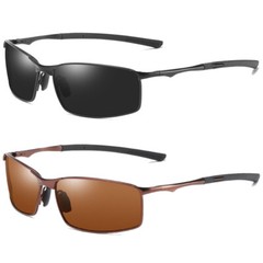 Men Rectangular Polarized Sunglasses Light Driving UV400 Outdoor Casual Eyewear