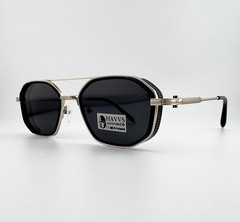 HAVVS HV68139 A Men’s Polarized Sunglasses Octagon Steampunk Silver Metal Frame