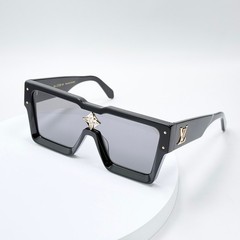 Louis Vuitton Z1578E Cyclone Shield Sunglasses Black Frame Dark Lens LV Logo