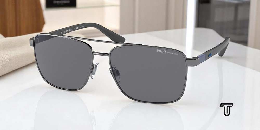 POLO PH3137 900281 Shiny Gunmetal Grey Polarized 59 mm Men’s Sunglasses