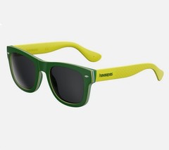 Havaianas Brazil Polarized Sunglasses Green Yellow Unisex 55-22-150 1riy1 gray