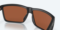 Costa Del Mar Rinconcito Matte Black Green Mirror 580 Glass POLARIZED Lens