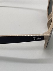 Ray Ban New Wayfarer (RB2132-875) Black on Beige 52mm/G-15 Green Sunglass
