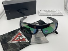 OAKLEY GASCAN SI MATTE BLACK PRIZM MARITIME GREEN POLARIZED SUNGLASSES OO9014-47