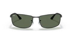 Ray-Ban RB3498 002/71 Black Green 61mm Rectangle Sunglasses