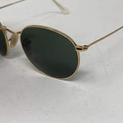 Ray-Ban ROUND RB3447 001 Gold W/ Green Glass G15 50-21 Sunglasses 389C