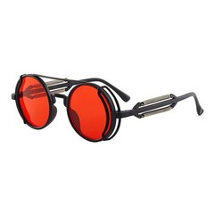 Retro Gothic Steampunk Round Sunglasses Men Women Circle Frame Sun Glasses