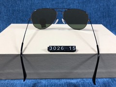 RAY-BAN RB3026 Aviator Sunglasses Gunmetal Grey Frame 62mm Dark Green Lens 140MM