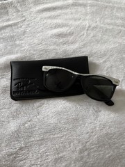 Vintage Ray-Ban Wayfarer Pearl White/Black Grey Lens B&L Sunglasses