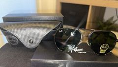 Vintage Ray‑Ban RB2505 Aviator Sunglasses Sporty Wrap Style GREEN LENS
