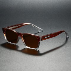Quality Square Polarized Sunglasses Men Metal Core UV400 Unisex Sun Glasses