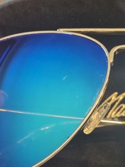 Maui Jim Mavericks MJ264 17 Silver Blue Hawaii Polarized Sunglasses SEE DETAILS