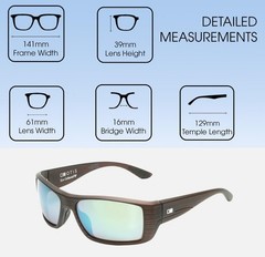 OTIS Coastin Slim Sunglasses in Matte Woodland/Polarized Mirror Green Glass 61mm