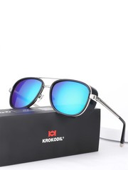 Tony Stark Sunglasses Man Woman Steampunk Sun Glasses Male Vintage Gradient Red
