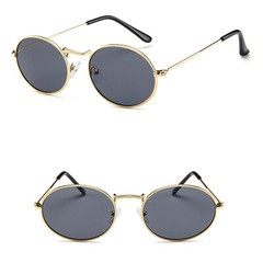 Vintage Retro Round Sunglasses Classic Mens Women Small Oval Shade Glasses UV400
