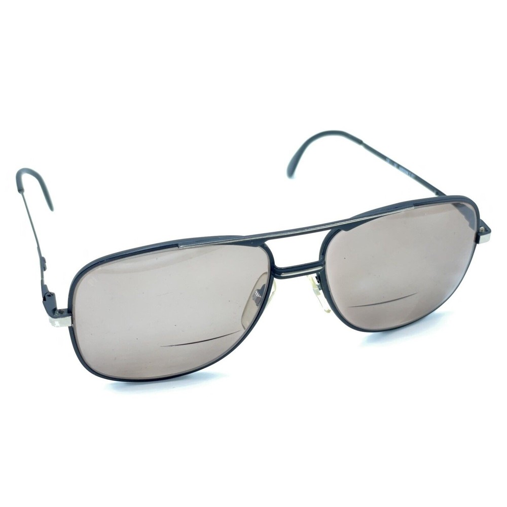 Hudson Z 87 Black Metal Square Aviator Sunglasses Frames 59-16 145 Men Women