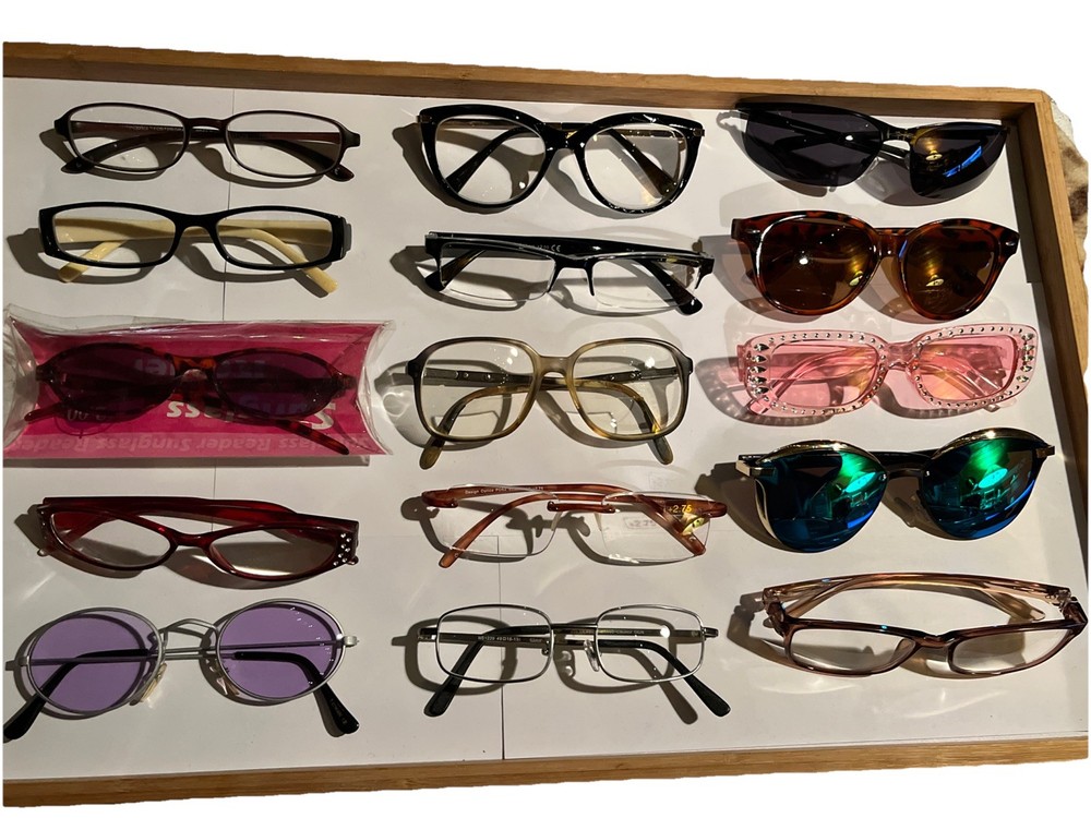 15 Glasses Frames Lot Eyeglasses Unisex Assorted Brands Sunglasses Bundle