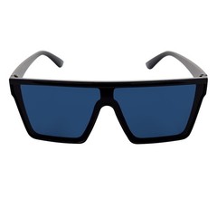 EDGE – Flat Top Rimless Rectangle Sunglasses Gloss Black Dark Smoke Tint