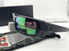 OAKLEY GASCAN SI MATTE BLACK PRIZM MARITIME GREEN POLARIZED SUNGLASSES OO9014-47