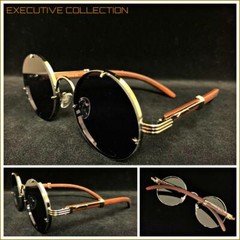 Men’s Classic Vintage Retro Style SUN GLASSES Classy Round Gold Fashion Frame