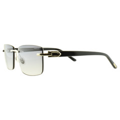 NEW!! PAUL VOSHERONT PV622S C2 23KGP Handmade Silver Rectangle Rimless Sunglass