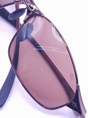 Bolle High Tail 10559 Polarized Sunglasses Copper Bronze Metal Frame Italy