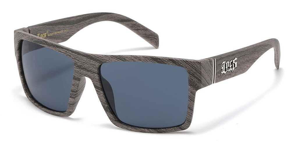 LOCS Sunglasses Wood Finish Retro Style Plastic Frame Mirror Lenses Sport Men.
