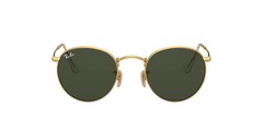 Ray-Ban RB3447 001 50mm Round Metal Gold Sunglasses