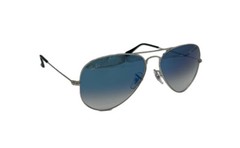 Ray Ban Sunglasses Aviator Silver Blue Gradient Lenses 3025 003/3F 58 mm Return