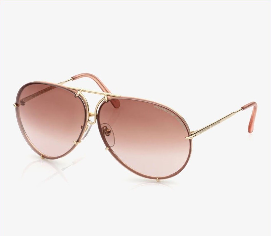 Porsche Design P8478 Iconic Ladies Sunglasses F Gold,Rose/Terra Cotta Gradient