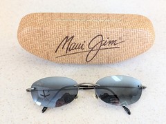 Maui Jim Sport Kailua MJ 453-02 Gunmetal Grey Polarized Rimless Wire Sunglasses