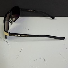 Porsche Design Gold Tone & Black Sport Sunglasses P8864 – 70mm – Smoke Gray Lens