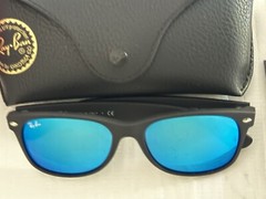 NEW Ray-Ban RB2132 NEW WAYFARER 622/17 3N Blue Mirror 55mm Sunglasses