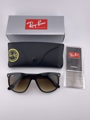 Ray-Ban Boyfriend Polished Light Havana Brown Gradient 56mm Rb4147 Sunglasses