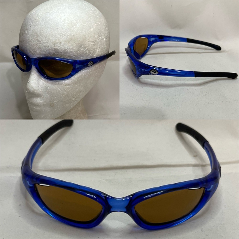 Vintage Dragon Alliance Rail Blue Made In USA Sunglasses Y2K 2000s Eyewear