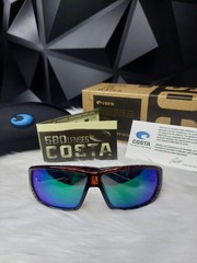 Costa Style Tortoise Tuna Alley Sunglasses Blue Mirrored Polarized Lens Case Box
