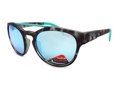 Bolle Boxton Sunglasses Rubber Black Tortoise with TNS Ice Blue Lenses 12356