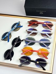 MAYBACH THE ARTIST Silver Blue / Smoke Gray 140mm Luxury Sunglasses New w/ Case