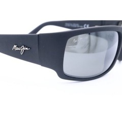 Maui Jim World Cup MJ 266-02MR Black Rubber Polarized Sunglasses Gray